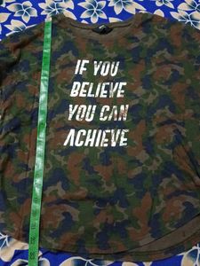 Branded Olive Cotton Top