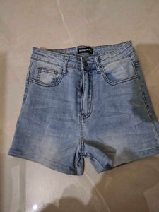 Denim High Waist Shorts