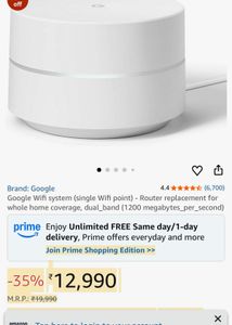 Google Wifi Mesh Router