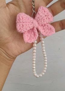 Crochet Bow Keychain 🎀💗