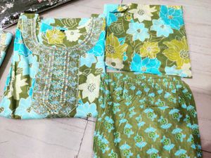 Cotton Kurti Pant Set