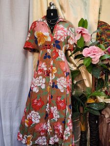 Floral Maxi Dress With Pockets