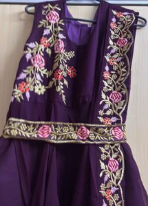 Elegant Purple Ethnic Gown
