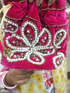 Pink Embellished Clutch