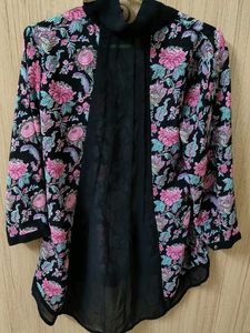 Floral Print Button-Down Top