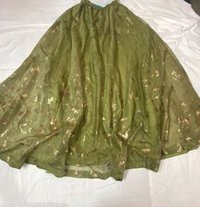 Olive Green Embellished Lehenga Set