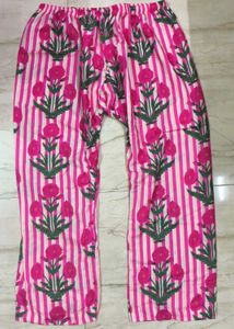 Pink Floral Print Pants