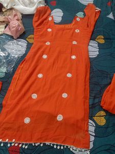 Orange Kurta Set