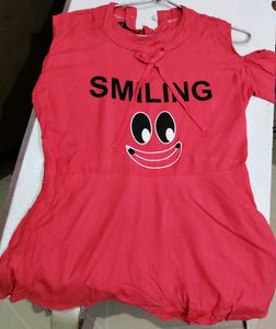 Trendy Off Shoulder Pinkish Top - Free Size