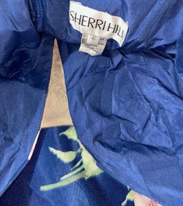 Sherri hill Navy Blue Printed Dress