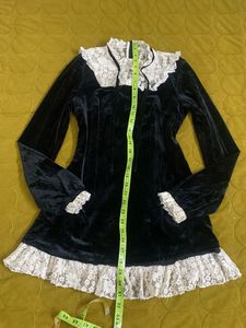 Black Velvet Lace Dress bust 32