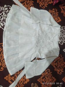 White Embroidered Top