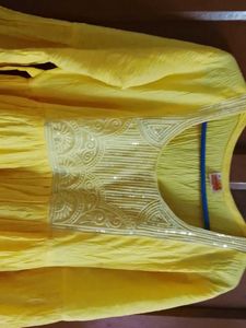 Yellow Embroidered Dress