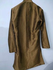 Silk Kurta with Floral Embroidery