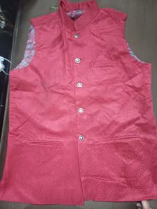 Elegant Red Ethnic Jacket