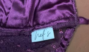 Y2k Plum Nefs Finds Sequin Top