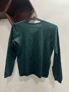 Green Embellished Sweater