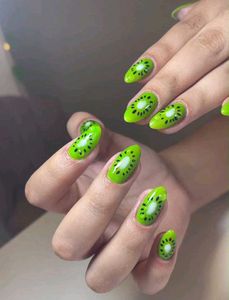🥝 Kiwi And Dragon Food Handmade Press Ons 💅