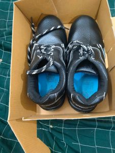 Black Leather Work Shoes 7 number