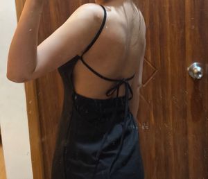 Black Mini Dress - Backless