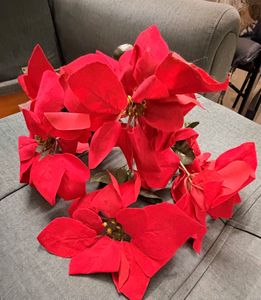 Red Poinsettia Home Decor for Christmas