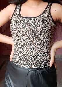 Shein Leopard Print Top