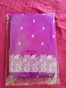 Purple Banarasi Silk Saree