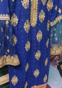 Sharara Set Blue Pink Combination