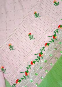 Pink Embroidered Suit Set