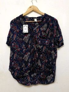 Trendy New Paisley Print Top