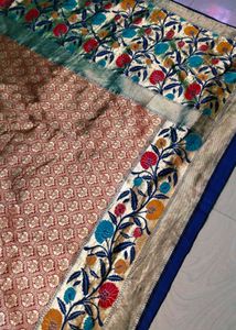 Beautiful multi colour banarasi silk saree