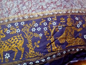 Vintage Batik Print Saree