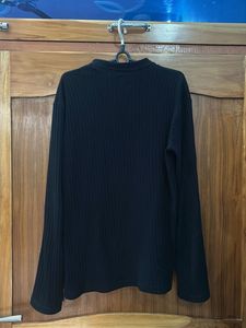 Black Ribbed Long Sleeve tshirt