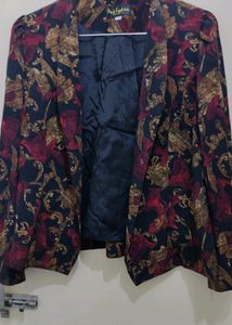 Korean Style Mini Printed Blazer
