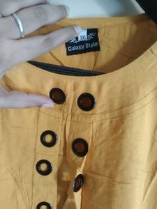 Mustard Button-Up Top
