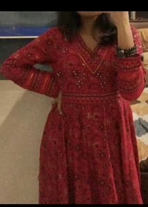 Elegant Pink Floral Kurta