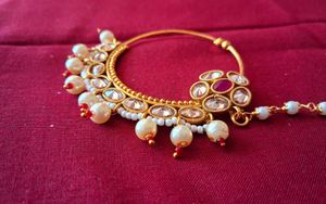 Bridal Premium Quality Nose Pin With Chain