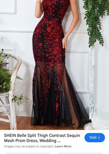 Savana red sequinned cocktail dress