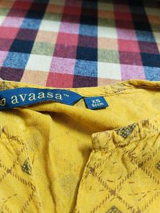 Elegant Yellow Printed Kurta