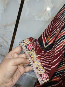 Maroon Anarkali Set