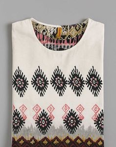 Ethnic Sleeveless Cotton Top with Tribal Pri