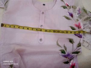 Organza Hand Printed Suit