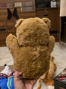 Vintage Brown Teddy Bear with Bow