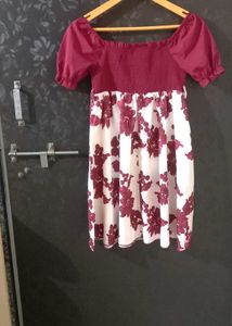 Floral Off-Shoulder Midi Dress