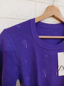 Purple Knit Sweater