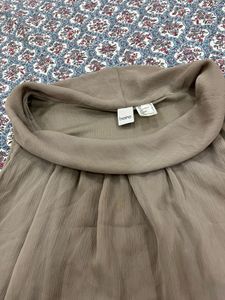 Grey Cowl Neck Top