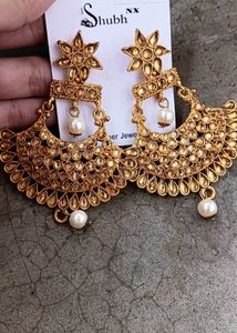 Golden Designer Earrings