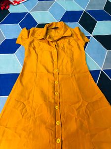 Yellow Shirt Dress