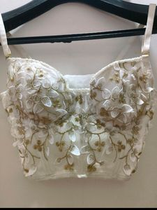 White Leaf Corset Brallete
