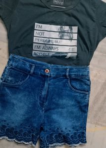 Combo Of Shorts And Tshirt